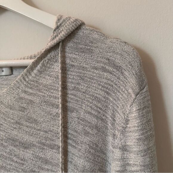 Sandro  Lightweight Knitted Gray Hoodie Sweater Size Small - Picture 4 of 5